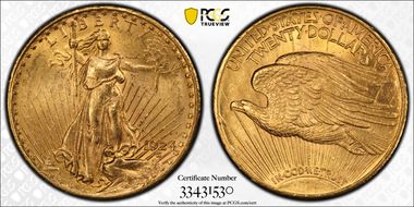 1924 $20 MS62