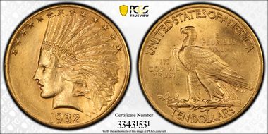 1932 $10 MS62