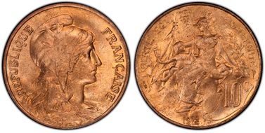 1913 10C Gad-277 F-136 MS65RD