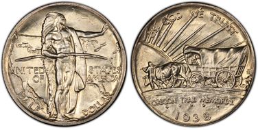 1938 50C Oregon MS65+