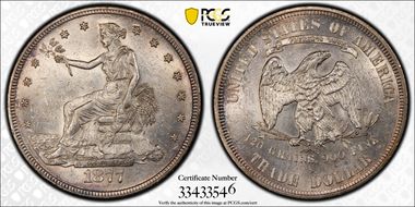 1877-S T$1 MS62