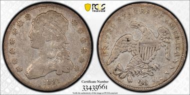 1831 25C B-7, Lg. Letters, RPD, FS-301 VG10