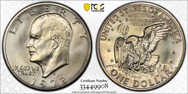 1972-S $1 Silver MS67