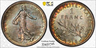 1918 1 Fr Gad-467 F-217 MS64