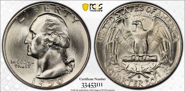 1950-S 25C MS66+