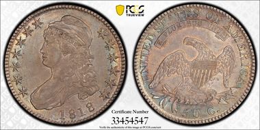 1818 50C AU58