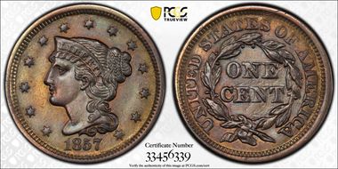 1857 1C Large Date N1BN