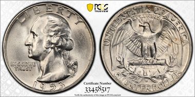 1953-D/S 25C OMM FS-601 MS65