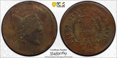 1795 1/2C C-6a, PE, No Pole XF45BN