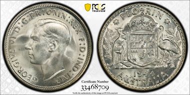 1944-S Florin KM-40  Ag MS65