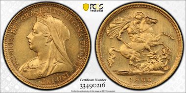 1900-S 1/2 Sov S-3881 N1