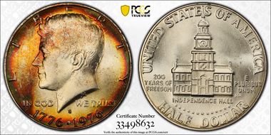 1976-S 50C Silver MS66