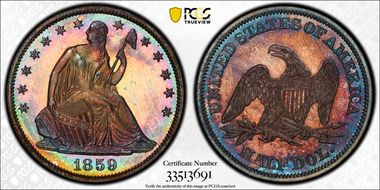 1859 50C PR66+ 