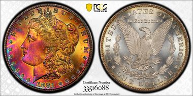 1881-S $1 MS67+ 