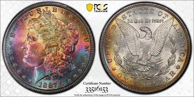 1887 $1 MS65+