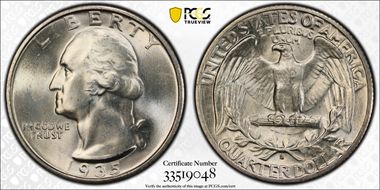 1935-S 25C MS65