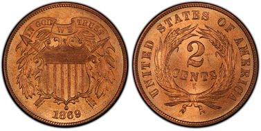 1869 2C MS66RD