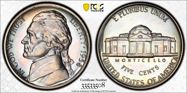 1938 5C Re-Engraved Obv Design FS-402 PR65