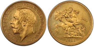 1911 £5 S-3994 WR-414 PR58