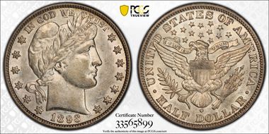 1893-O 50C AU55