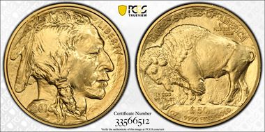 2016 $50 Am. Buffalo 10th Anniv.  First Strike MS70