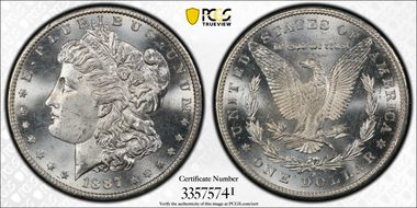 1887-S $1 VAM 2, S/S MS65+