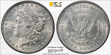 1878 7TF $1 VAM 84, Line Under 8 MS63