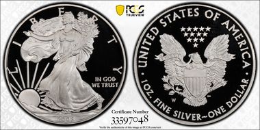 2008-W $1 Silver Eagle PR69DCAM