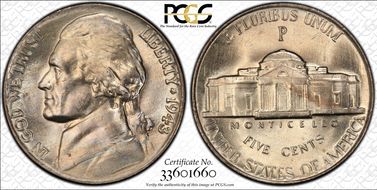 1943-P 5C DDO FS-102 MS67FS