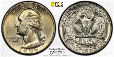 1959 25C Type B Reverse, FS-901 MS66+