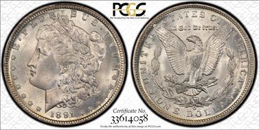 1891-O $1 MS64