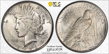 1926-S $1 VAM 3D Overpolished Die MS64