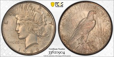 1928-S $1 VAM 3 Doubled Motto AU55