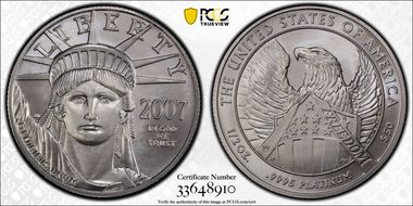 2007-W $50 Burnished St. of Liberty SP70