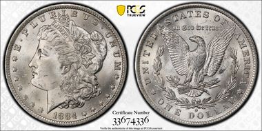 1884-O/O $1 VAM 10 MS65