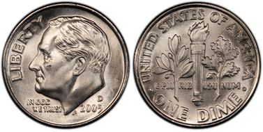 2005-D 10C Satin Finish SP67FB