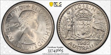 1962(m) Florin KM-60  Ag MS64