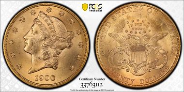 1900 $20 MS63
