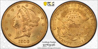 1900 $20 MS62
