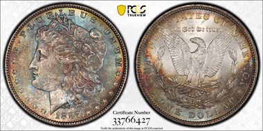 1887 $1 MS64