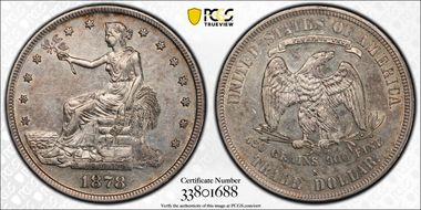 1878-S T$1 FS-801 DDR AU53
