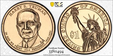 2015-D $1 Harry S. Truman Position B MS66