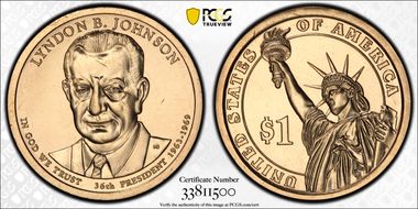 2015-P $1 Lyndon B. Johnson Position A MS65