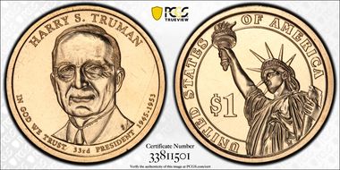 2015-P $1 Harry S. Truman Position B MS66