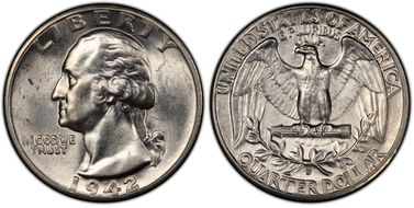 1942-D 25C DDO FS-101 AU58