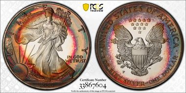 2000-P $1 Silver Eagle PR68DCAM