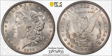 1878 7TF $1 R78, VAM 84, Line Under 8 MS63