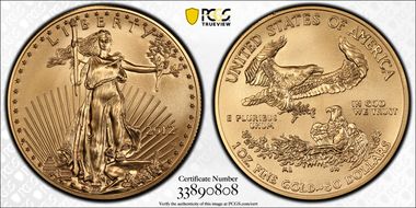 2012 $50 Gold Eagle MS70