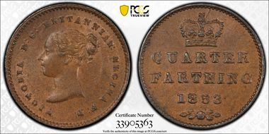 1853 1/4 Far S-3953 MS62BN