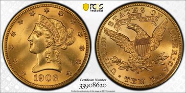 1906-S $10 MS64